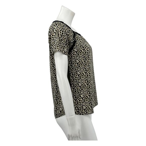 Maison Scotch & Soda Top Women 1 Small Dreams of Paradise Tan Black Sheer Dainty - Picture 4 of 10